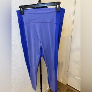 ATHLETA Purple and Blue Color Block Cropped 7/8 Leggings